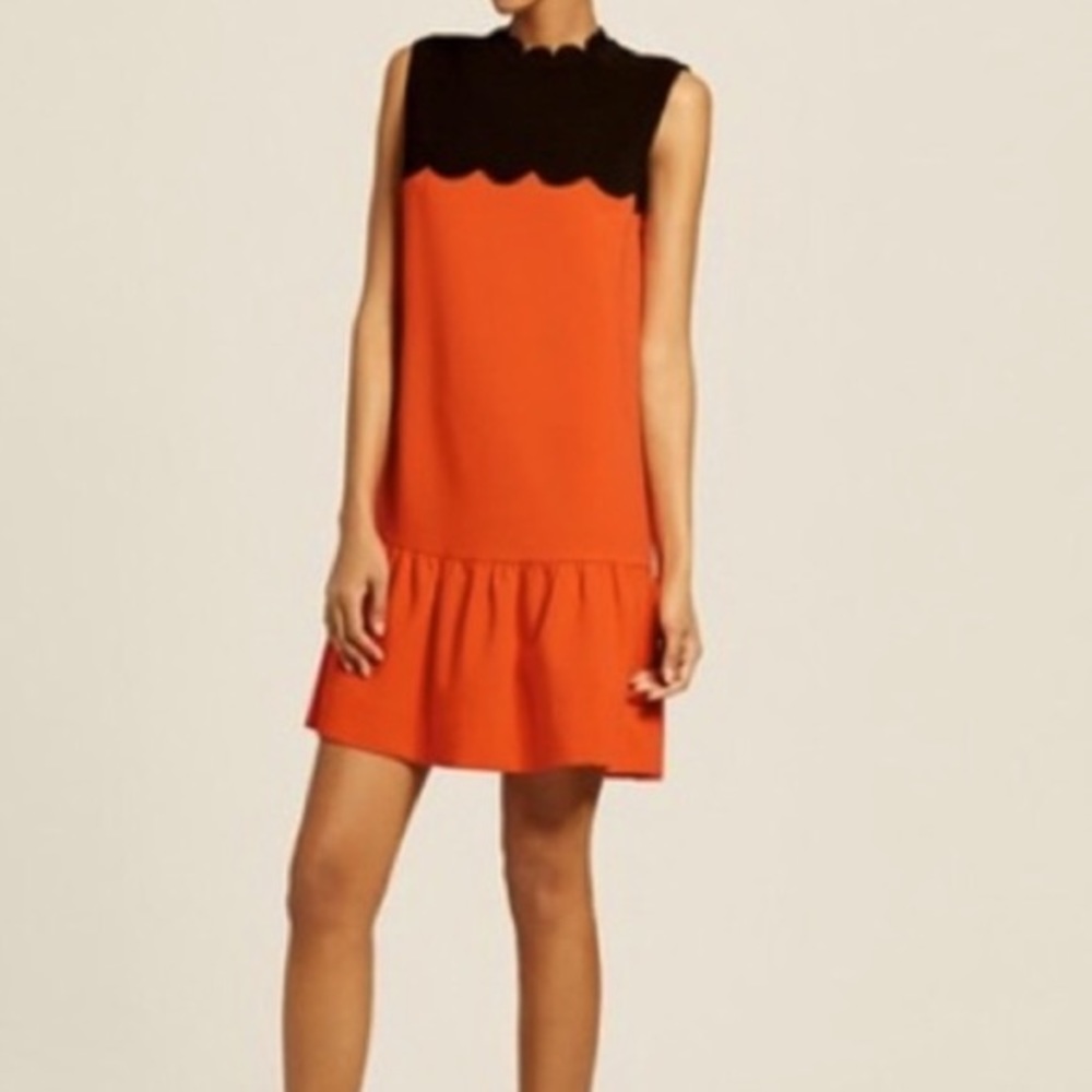 Victoria Beckham for Target sleeveless, scallop neckline, drop waist dress
